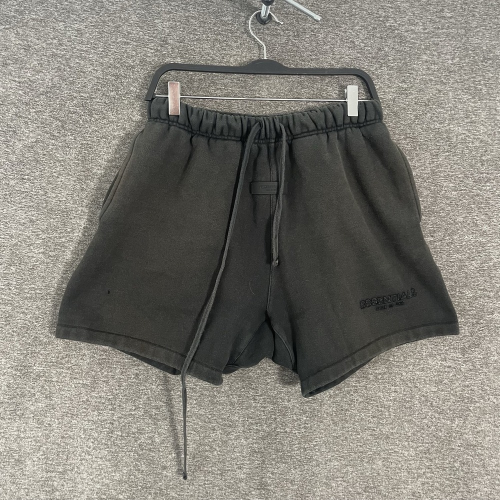 Fear Of God Essentials Sweat Shorts Mens Medium Black Fleece 6 Inseam Casual